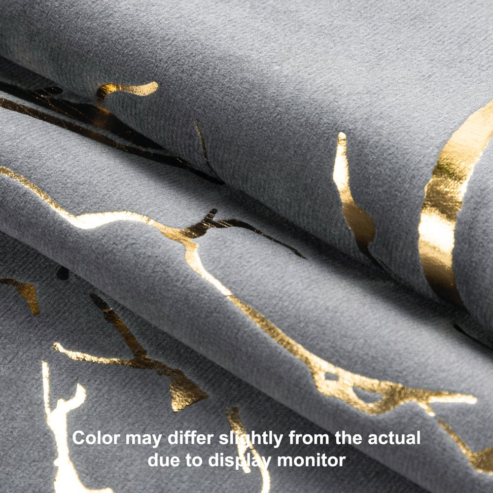 Duhome Elegant Lifestyle Ottoman Bench Gilding Velvet Uphplstered Grey