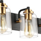 Bathroom Vanity Light Fixtures over Mirror Vintage Bathroom Light Fixture Glass Globe Matt Black and Bronze 3 Lights