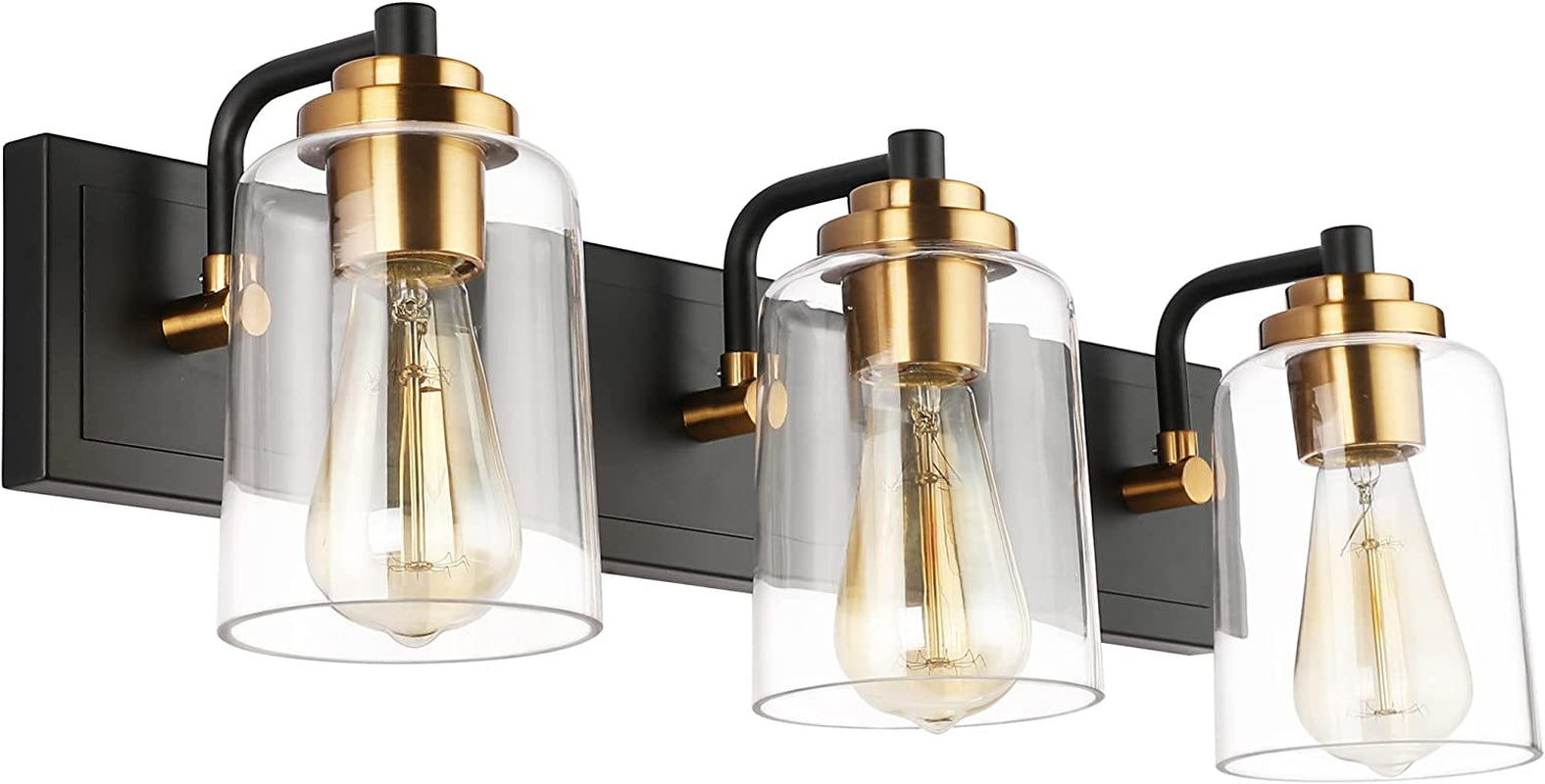 Bathroom Vanity Light Fixtures over Mirror Vintage Bathroom Light Fixture Glass Globe Matt Black and Bronze 3 Lights