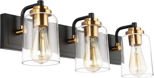 Bathroom Vanity Light Fixtures over Mirror Vintage Bathroom Light Fixture Glass Globe Matt Black and Bronze 3 Lights