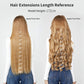 REECHO 14" 1-Pack 3/4 Full Head Wavy Clips in on Synthetic Hair Extensions Hairpieces for Women 5 Clips 3.6 Oz per Piece - Dark Brown