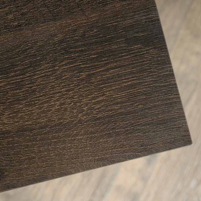 Curiod Metal Frame Sofa Console Table, Smoked Oak Finish