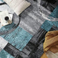 Contemporary Abstract Circle Design Soft Area Rug 5'3" X 7'3" Gray