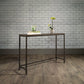 Curiod Metal Frame Sofa Console Table, Smoked Oak Finish