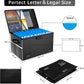 File Box with Lock,File Folder Organizer, Fireproof Document Organizer,Waterproof, Anti-Static, Multi-Layer/ Pockets, Fireproof Document Box for Letter & Legal Size Folder/Books Storage