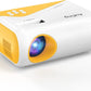 Mini Projector,  2023 Upgraded 1080P Supported Outdoor Projector, Kids Gift, Movie Projector for Outdoor Use, 50% Zoom, Compatible with HDMI, USB, Laptop, Ios, Android Phone and TV Box