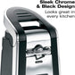 (76606ZA) Smooth Touch Electric Automatic Can Opener with Easy Push down Lever, Opens All Standard-Size and Pop-Top Cans, Extra Tall, Black and Chrome