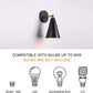 Modern Black Wall Sconces Lighting, 2 Pack Gold Rustic Wall Sconce Fixture Farmhouse Wall Lamp Simplicity Bronze Finish Arm Swing Industrial Wall Lights for Bedroom,Living Room,Reading,Kitchen