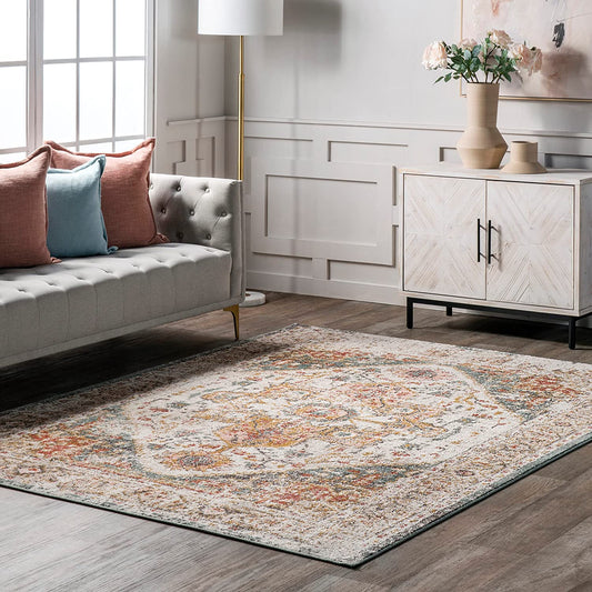 Shane Persian Vintage Area Rug, 5' 3" X 7' 7", Beige