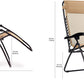 Outdoor Textilene Adjustable Zero Gravity Folding Reclining Lounge Chair with Pillow, Beige