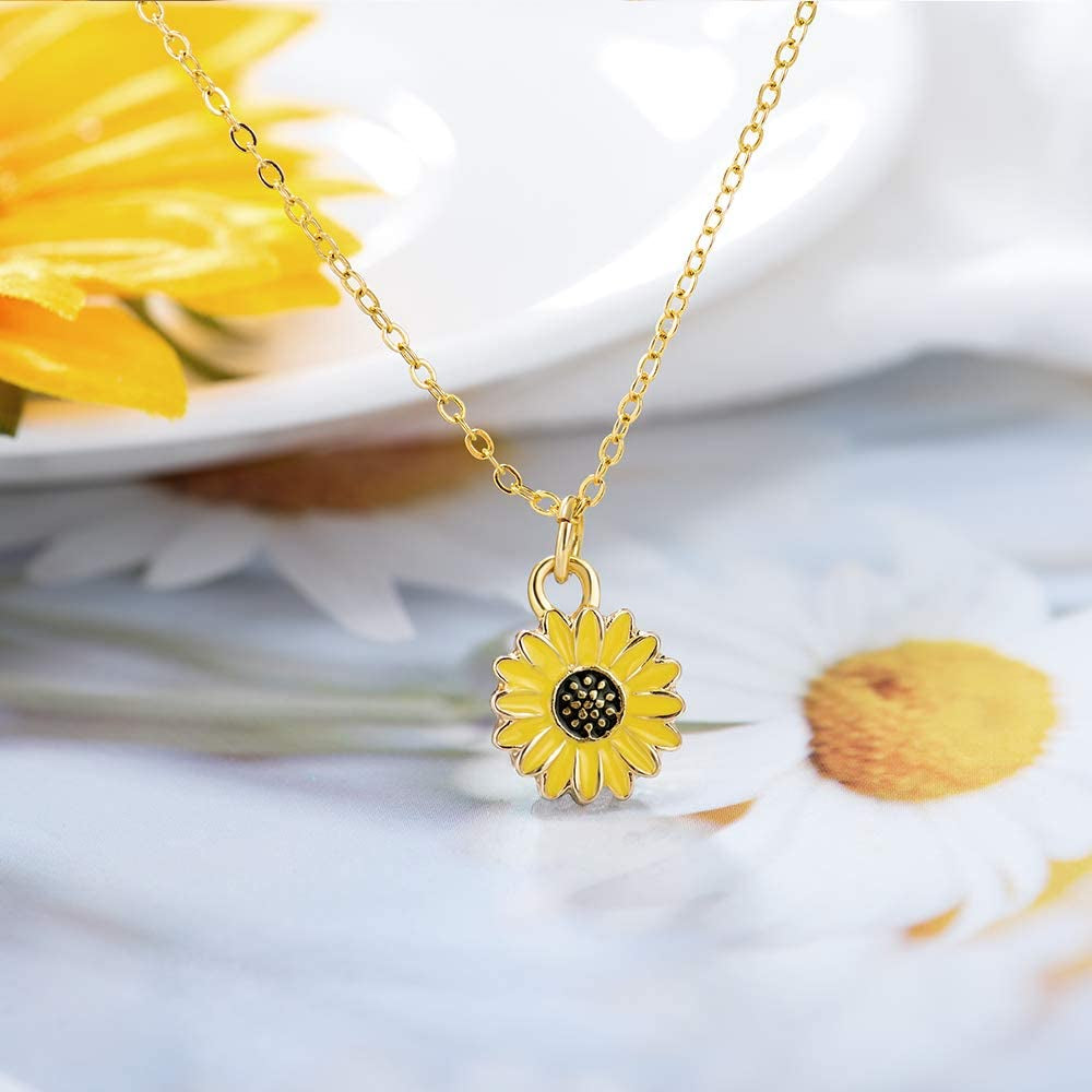 Jeka Handmade Sunflower Boho Bracelet Friendship Jewelry for Women Girl 2 Set