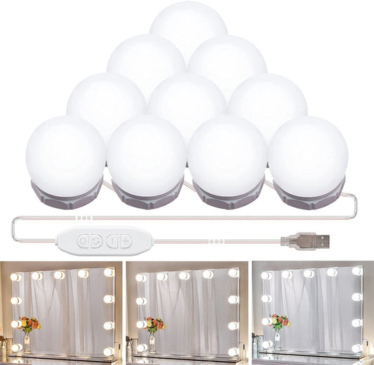 Led Vanity Mirror Lights with 10 Dimmable Light Bulbs 17Ft Makeup Vanity Light for Vanity Table Dressing Room Mirror