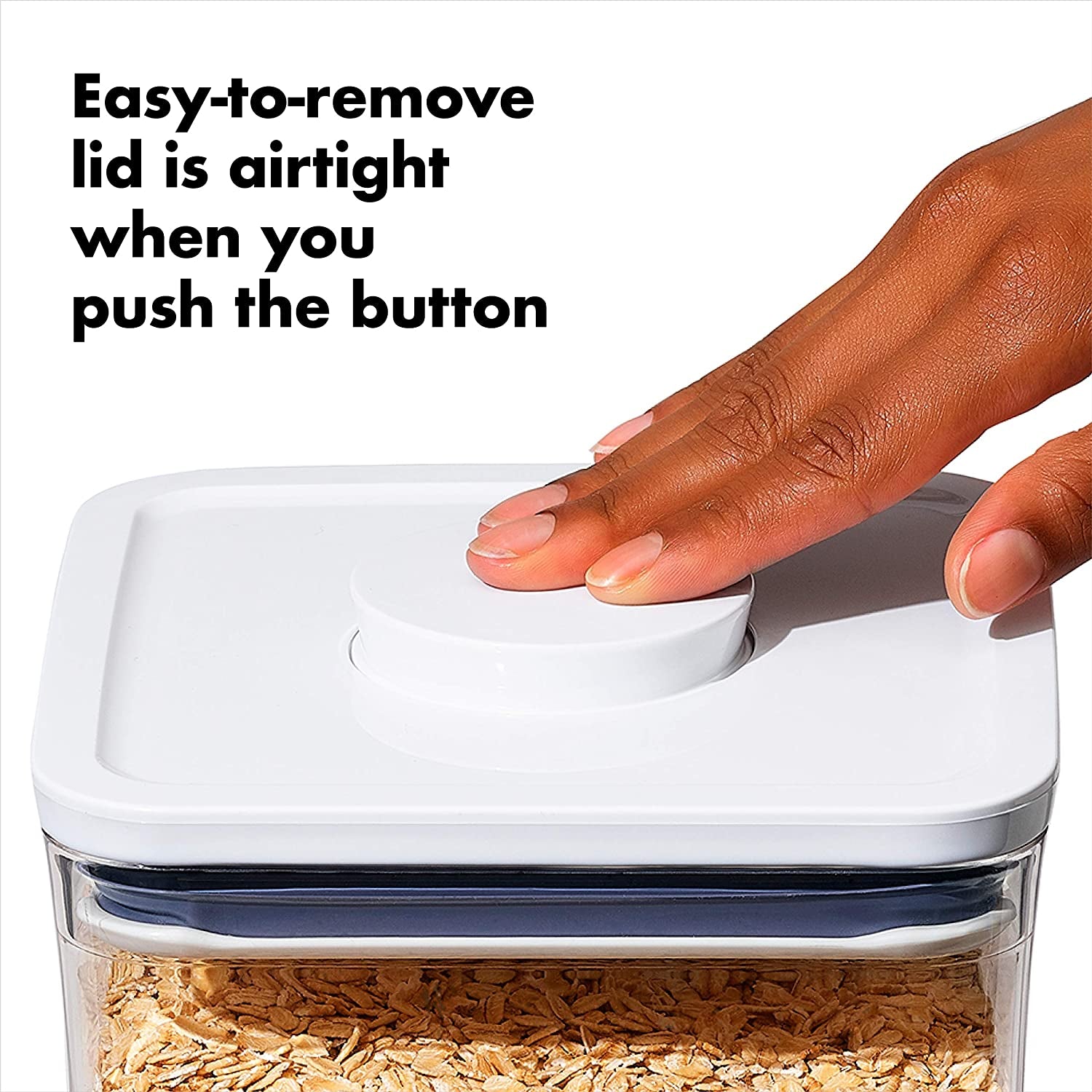 Good Grips POP Container – Airtight 4.4 Qt for Flour and More Food Storage, Square, Clear