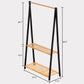 Bamboo 2-Tier Hanging Plant Stand Planter Shelves Flower Pot Organizer Rack Multiple Flower Pot Display Holder Shelf Indoor Outdoor Heavy Duty Planter Shelving Unit