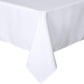 Rectangle Tablecloth - 60 X 102 Inch - Stain and Wrinkle Resistant Washable Polyester Table Cloth, Decorative Fabric Table Cover for Dining Table, Buffet Parties and Camping, White