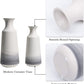 Modern Ceramic Flower Vase, Grey and White Decorative Vase for Pampas Grass, Set of 2 Terracotta Vases for Home Decor, Modern Farmhouse Decor, Living Room, Shelf Decor-12