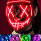 Halloween Mask, LED Light up Purge Mask, Purge Mask Costume,Halloween Masks Costume for Men Women Kids