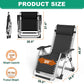 Zero Gravity Chair, Lawn Recliner, Reclining Patio Lounger Chair, Folding Portable Chaise, with Soft Cushion, Cup Holder, Adjustable Headrest