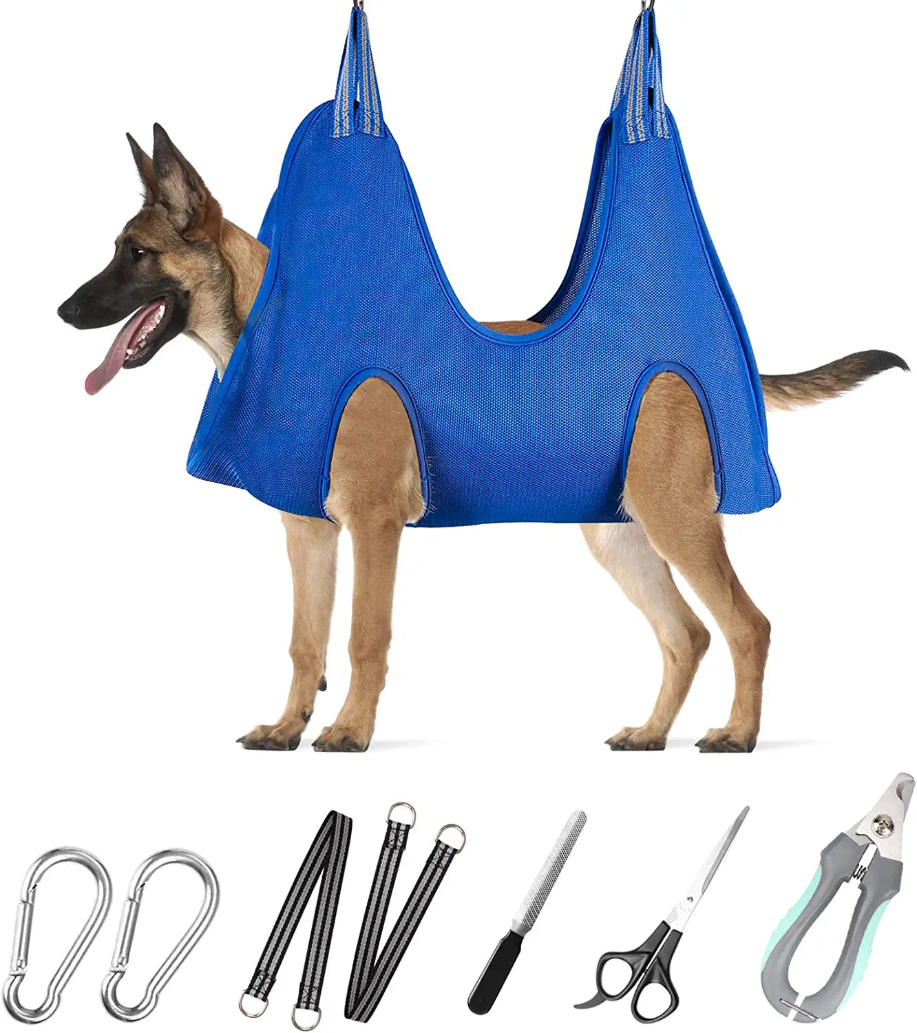 Pet Grooming Hammock for XL Large Dogs with Nail Clippers/Nail Trimmers/Grooming Scissors, Dog Grooming Harness for Nail Trimming, Pet Grooming Sling Helper, XL for X-Large Dogs