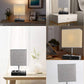 Fully Dimmable Table Lamp for Bedroom Living Room Dual USB Port -  Bedside Desk Lamp for Nightstand with Charging Station 2 Power Outlets, Grey Fabric Lampshade LED Bulb Included (Black/Grey)