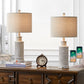 3-Way Dimmable Touch Control Table Lamp Set of 2 with Dual USB Charging Ports for Bedroom Living Room Vintage Rustic Farmhouse Traditional Nightstand Bedside Lamps(Bulbs Included)