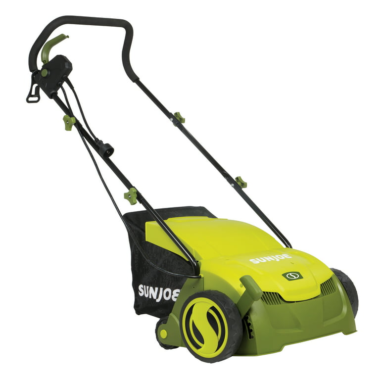 Sun Joe AJ801E Electric Lawn Dethatcher W/ Collection Bag, 13 inch, 12 Amp, Scarifier