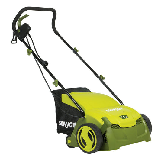 Sun Joe AJ801E Electric Lawn Dethatcher W/ Collection Bag, 13 inch, 12 Amp, Scarifier