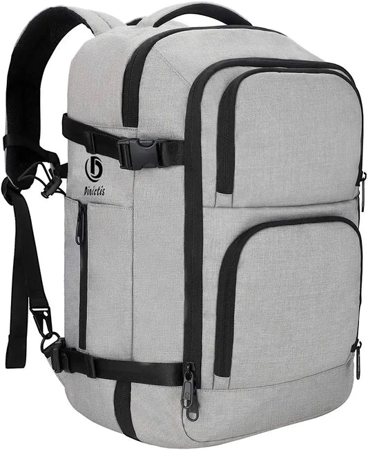 40L Travel Laptop Backpack for Men Women, Fit 17 Inch Notebook, Carry on Flight Approved Suitcase Backpack, Water Resistant Weekender Overnight Daypack, Grey