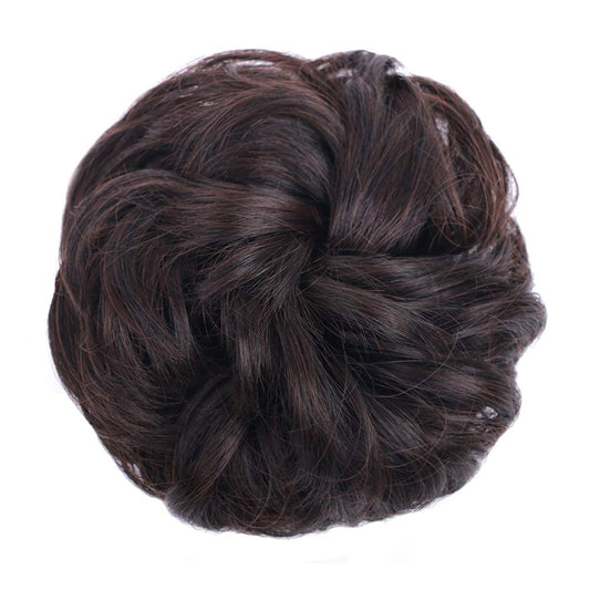 Messy Hair Bun Hair Scrunchies Extension 1PCS Curly Wavy Messy Synthetic Chignon for Women Updo Hairpiece