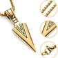3 Pieces Christmas Stainless Steel Pendant Chain Necklace Spearpoint Necklace