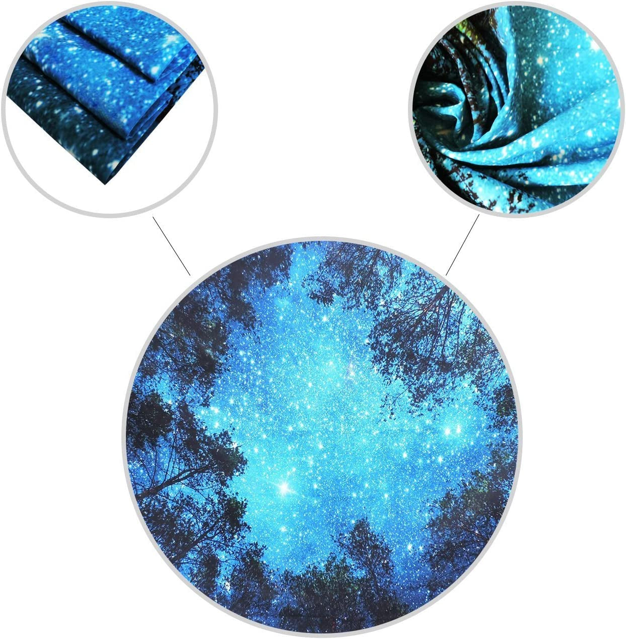 Forest Starry Tapestry Wall Hanging 3D Printing Forest Tapestry Galaxy Tapestry Forest Milky Way Tapestry Tree Tapestry Night Sky Tapestry Wall Tapestry for Dorm Living Room Bedroom (M, 4#Forest Star)