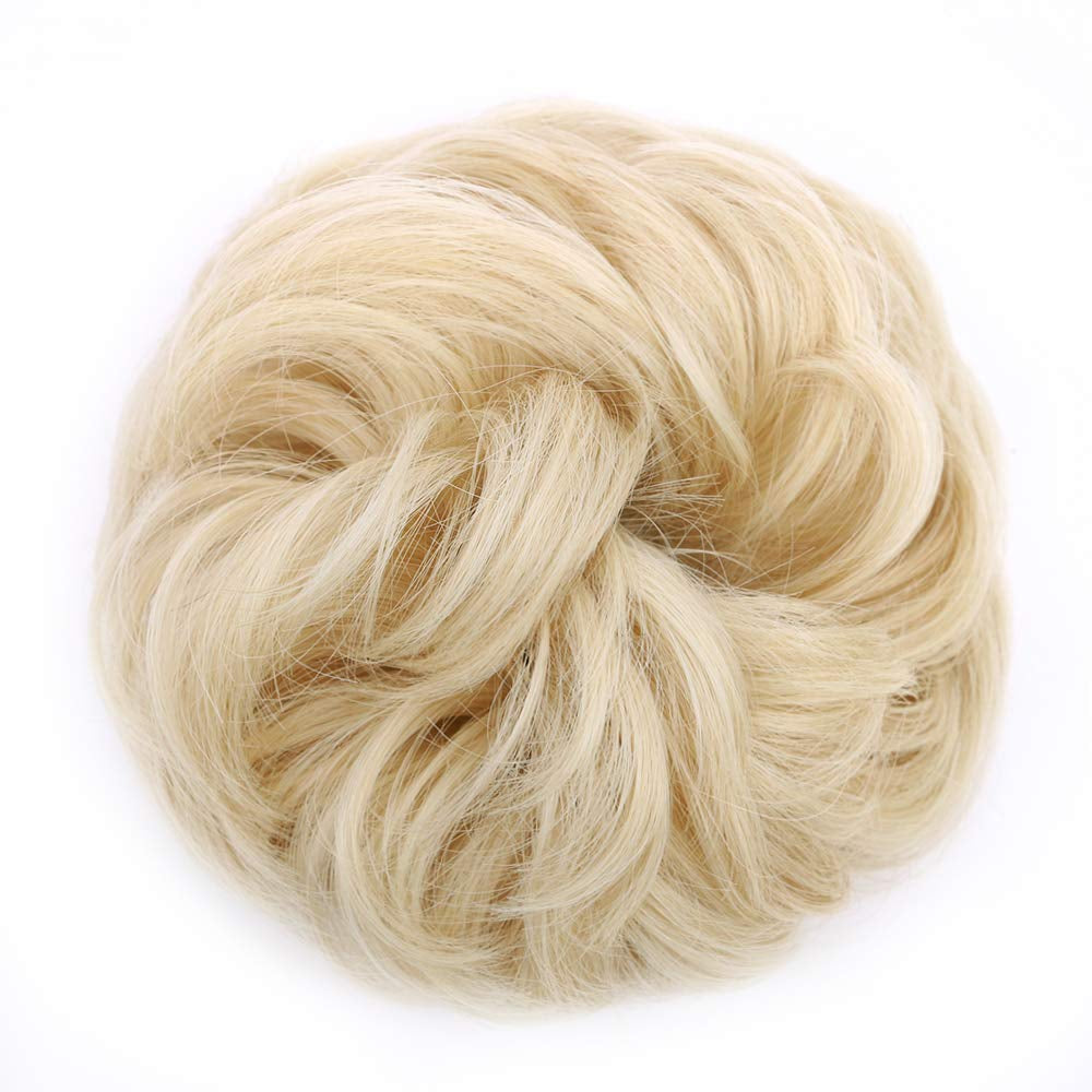 1PCS Messy Hair Bun Hair Scrunchies Extension Curly Wavy Messy Synthetic Chignon for Women Updo Hairpiece