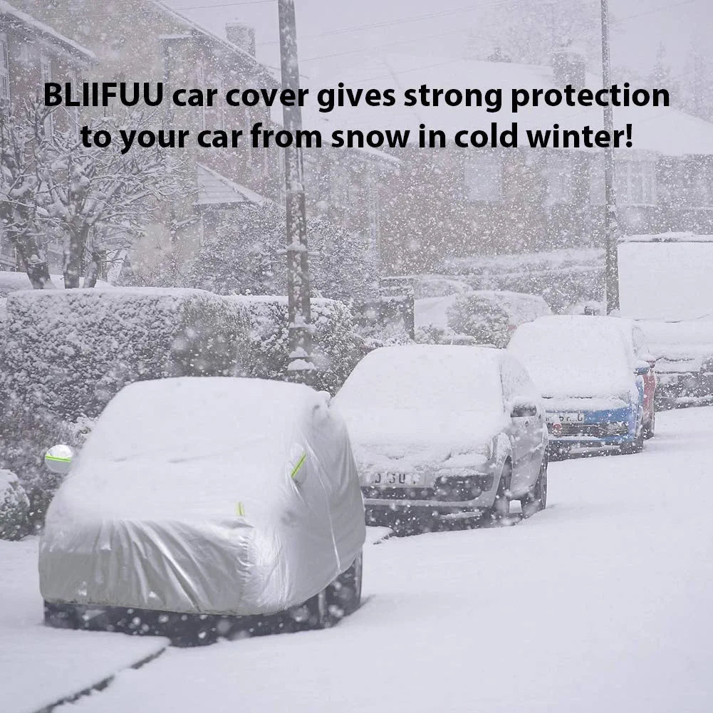 Bliifuu Car Cover,Suv Protection Cover Breathable Outdoor Indoor for All Season All Weather Waterproof/Windproof/Dustproof/Scratch Resistant Outdoor UV Protection Fits SUV Car (190''Lx75''Wx72''H)