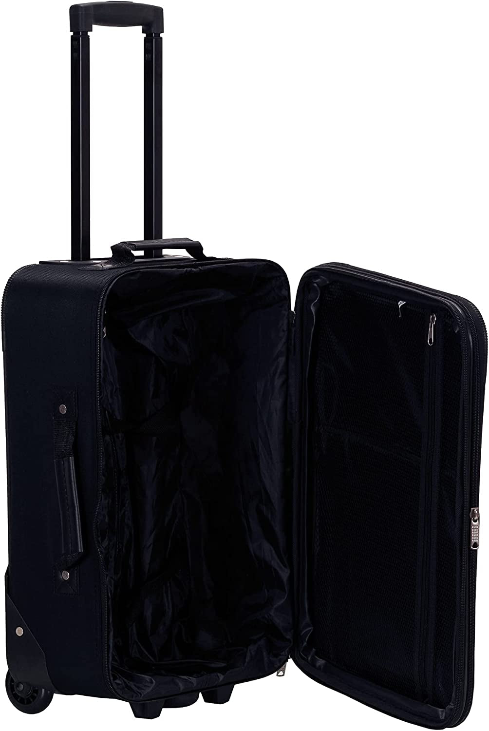 Rockland Fashion Softside Upright Luggage Set, Black, 2-Piece (14/19)