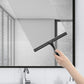 All-Purpose Shower Squeegee for Shower Doors, Bathroom, Window and Car Glass - Black, Stainless Steel, 12 Inches