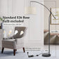 Modern Floor Lamp for Living Room Contemporary Arc Lamp behind the Couch Tall Standing Reading Lamp with Hanging Shade & Foot Switch Adjustable Arm for Bedroom Office Industrial Style Lighting Black
