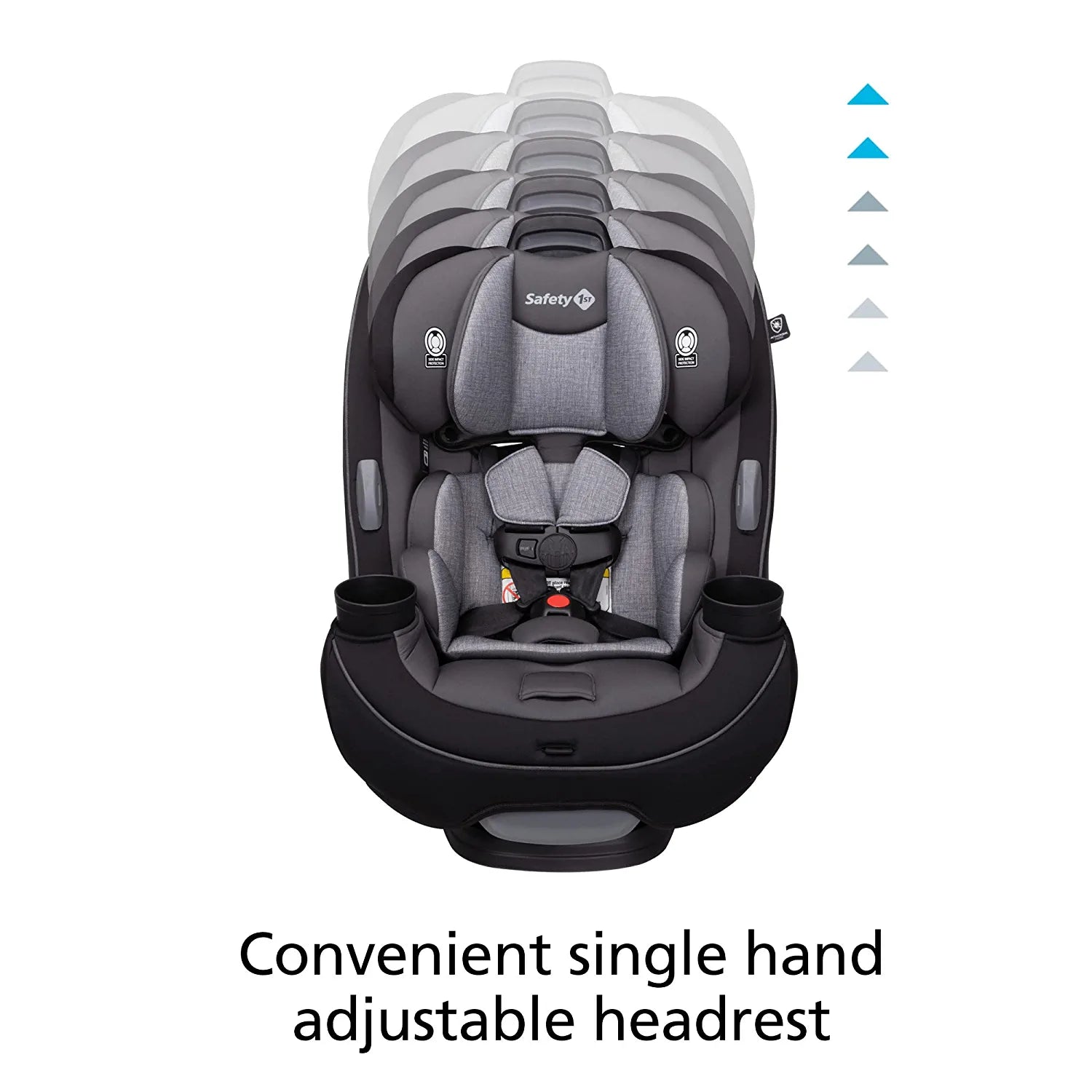 Grow and Go All-In-One Convertible Car Seat,Rear-Facing 5-40 Pounds, Forward-Facing 22-65 Pounds, and Belt-Positioning Booster 40-100 Pounds, Carbon Ink