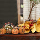 Thanksgiving Decorations Fall Turkey Pumpkin Table Topper Figurine Centerpiece Harvest Autumn Resin Tabletop for Outdoor Indoor Fireplace Mantle Desk Shelf Kitchen Living Room Home Party Decor