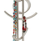 Euro Large 8 Holder, Mug Tree, Mugs & Tea Cup Storage Rack, Coffee Counter Bar Accessory & Kitchen Countertop Organizer, Satin Nickel