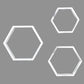 Wall Mounted Hexagon Floating Shelves, Wooden Wall Organizers Hanging Shelf for Home Decor, Set of 3, Rustic White