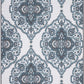 Ottohome Collection Boho Design Non-Slip Rubberback 3X5 Area Rug, 3'3" X 5', Blue/Ivory