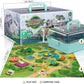 Dinosaur Toys for Kids 3-5 with Activity Play Mat & Trees, Realistic Jurassic Dinosaur Play Set to Create a Dino World Including T-Rex, Triceratops, Velociraptor, Great Gift for Boys & Girls