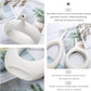 White Ceramic Hollow Vases Set of 2, Flower Vase for Decor, Modern Decorative Vase Centerpiece for Wedding Dinner Table Party Living Room Office Bedroom, Housewarming Gift