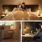 Set of 2 Industrial Table Lamps with AC Outlet and 2 USB Ports, Fully Stepless Dimmable Bedside Lamps, Nightstand Lamp with Glass Shade for Bedroom, Living Room, Office, 2700K Bulbs Included