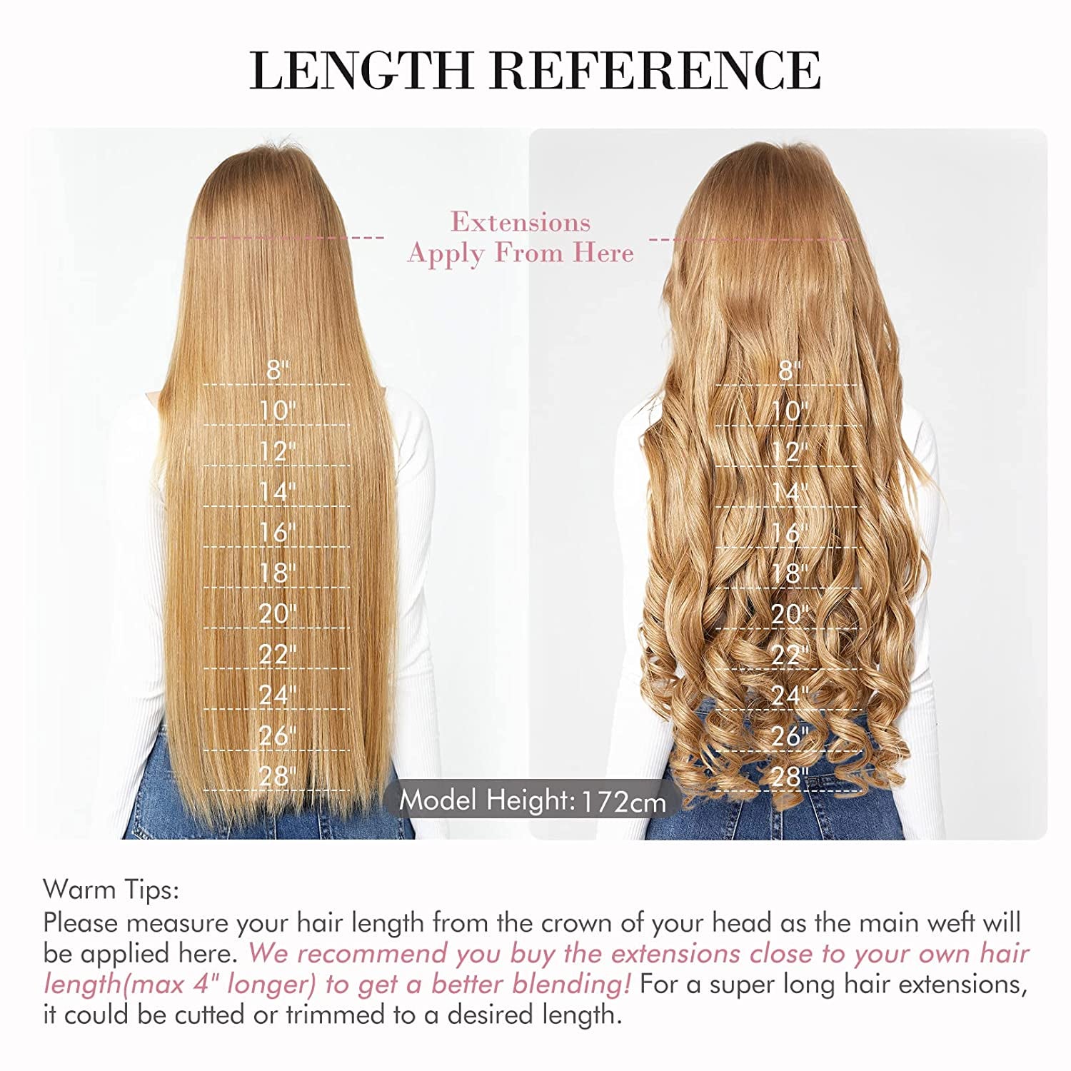 Invisible Wire Hair Extensions with Transparent Headband Adjustable Size Removable Secure Clips in Straight Secret Hairpiece for Women (24 Inch, Light Blonde)