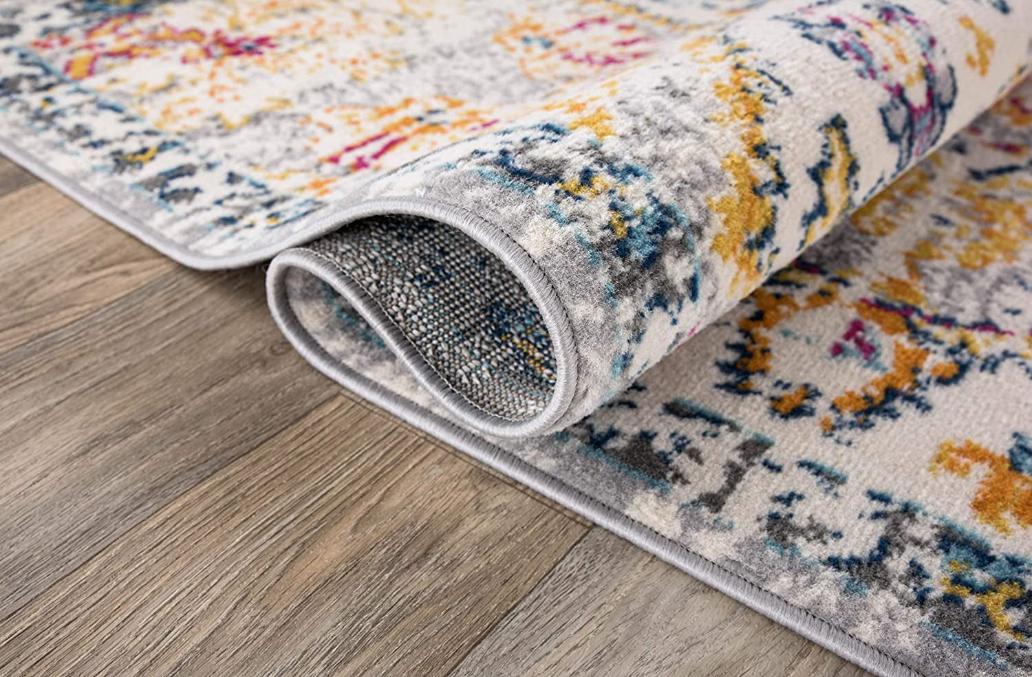 Vintage Distressed Bohemian Area Rug 3'3" X 5' Gray