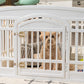 IRIS USA Dog Playpen, Exercise Pet Playpen with Door, 4-Panel, 24" H, White
