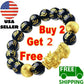 Feng Shui Black Obsidian Beads Bracelet Attract Wealth & Good Luck Bangle Pixiu