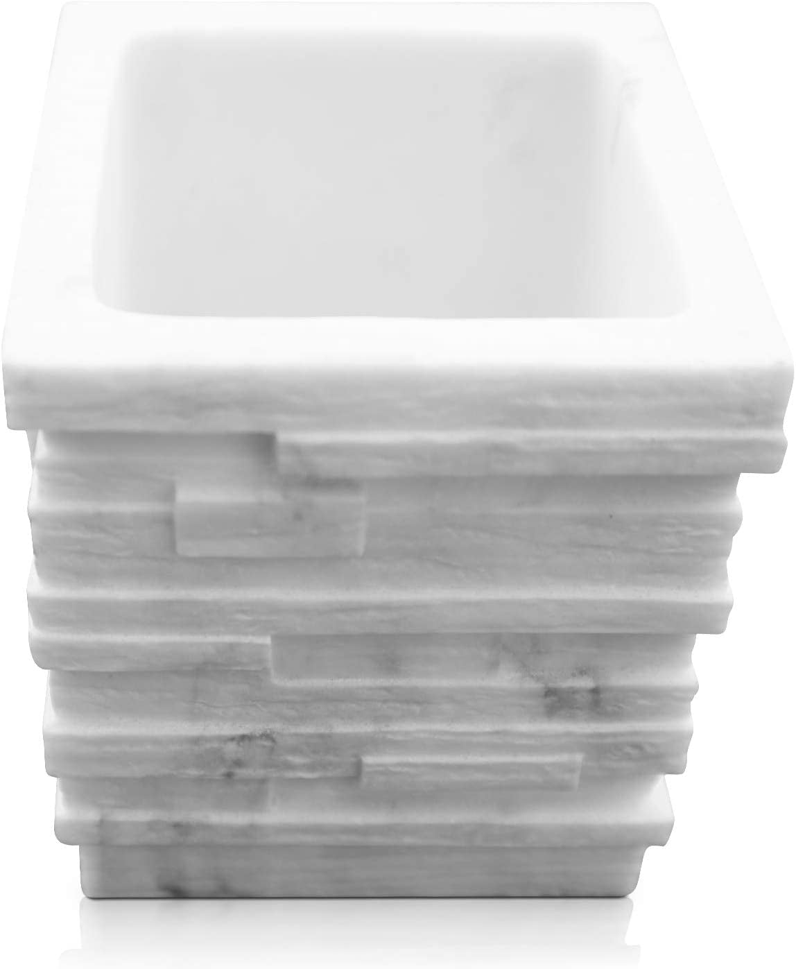 4-Piece Bathroom Accessories Set – Soap Dispenser, Toothbrush & Toothpaste Holder, Soap Dish and Tumbler – Elegant Design with Marble Effect – Durable and Sturdy Bathroom Set
