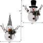 Christmas Table Decorations, Set of 2 Snowman with Pine Cone Twigs, Winter Tabletop Decor for Indoor Home Kitchen Fireplace Office Room Xmas Gifts Holiday Party